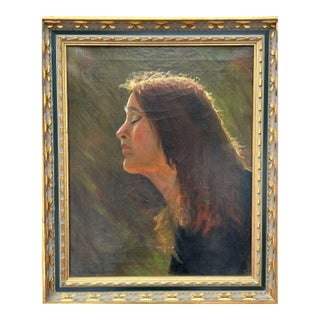 Late 20th Century African American Artist Charles Bohannah (1910- 1985) Oil Painting, Portrait For Sale