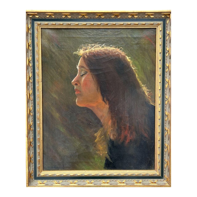 Late 20th Century African American Artist Charles Bohannah (1910- 1985) Oil Painting, Portrait For Sale