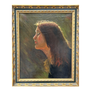 Late 20th Century African American Artist Charles Bohannah (1910- 1985) Oil Painting, Portrait