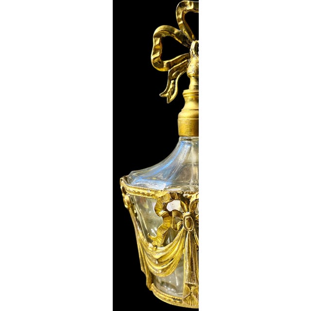 Hollywood Regency Vintage 1950’s Ormolu and Glass Perfume Bottle For Sale - Image 3 of 16