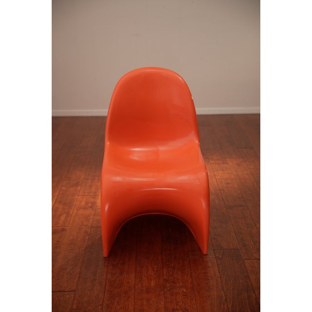 Mid-Century Modern Vintage Herman Miller Verner Panton Chairs in Orange — Set of 3 For Sale - Image 3 of 7