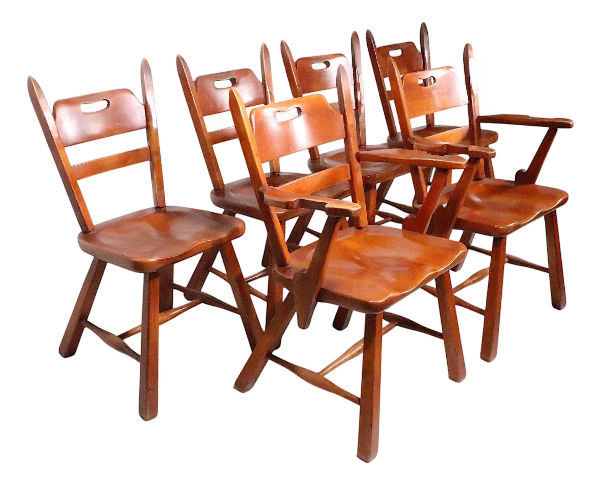 Set of Six Herman DeVries Cushman Colonial Dining Chairs With