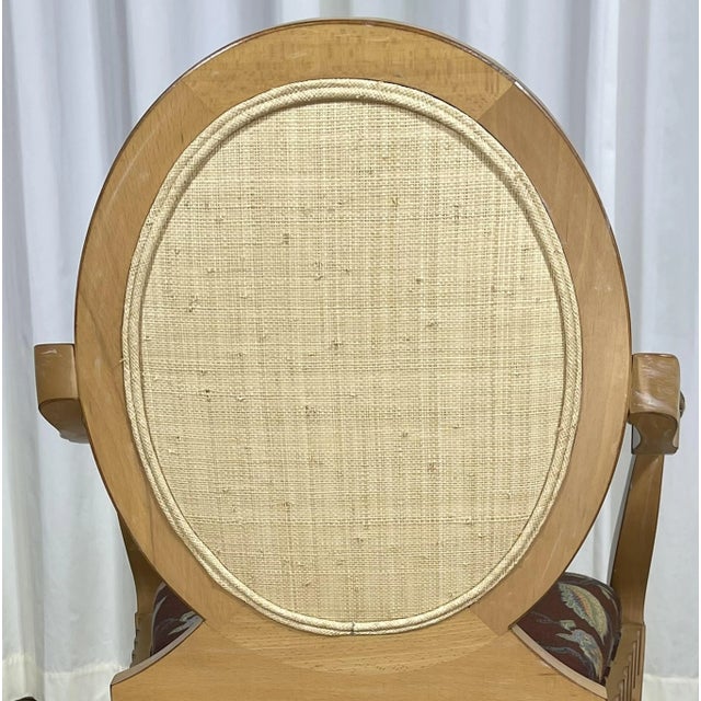 Custom Made Set of 6 Dining Arm Chairs by the Grafton Furniture Co. For Sale - Image 10 of 13