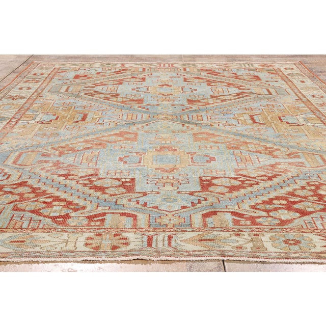 Antique Persian Karaja Heriz Rug, 06'09 X 10'01 For Sale - Image 9 of 10