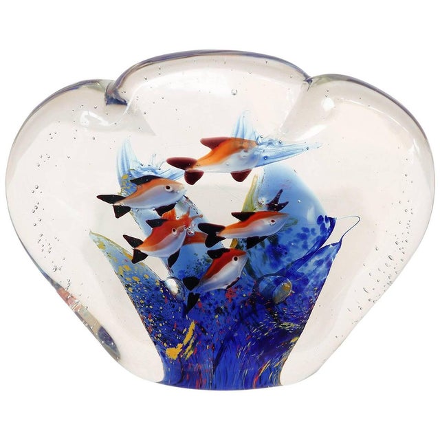Vintage Murano Glass Aquarium Paperweight For Sale - Image 8 of 8