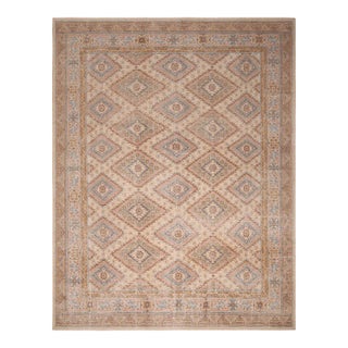 Rug & Kilim’s Oversized Diamond Play Rug in Taupe, 12x18 For Sale