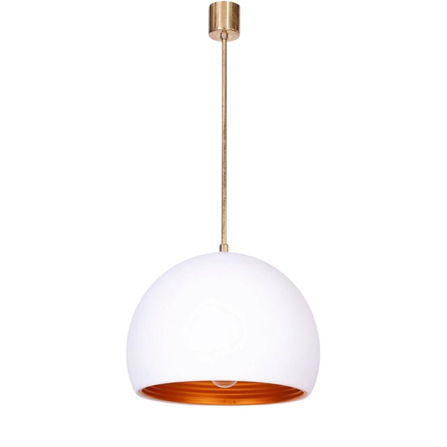 Mid-Century Modern Pendant Light in Brass by Guzzini for Meblo, Italy, 1960s For Sale