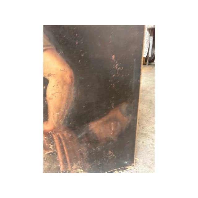 Antique Portrait Painting of a Lady in Sailor Dress For Sale - Image 4 of 4