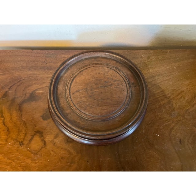 19th Century Antique 19th C. Chinese Carved Hard Wood Display Stand or Base for Kangxi Porcelain Vase or Bowl For Sale - Image 5 of 11