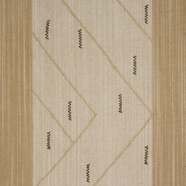 Schumacher Schumacher Kapanga Embroidery Fabric In Oat For Sale - Image 4 of 5