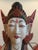 Raspberry Red Vintage Balinese Flying Garuda Carved Sculpture For Sale - Image 8 of 13