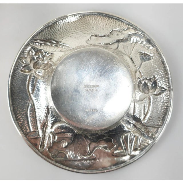 Silver Japanese Sterling Silver Lotus Bowl by Yokohama for Arthur & Bond For Sale - Image 8 of 13