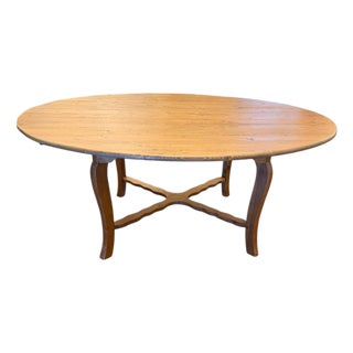 Antique Swedish Pine Round Dining Table For Sale