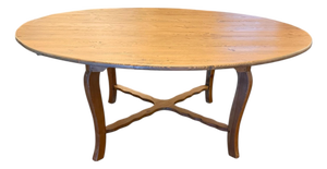 Antique Swedish Pine Round Farmhouse Dining Table