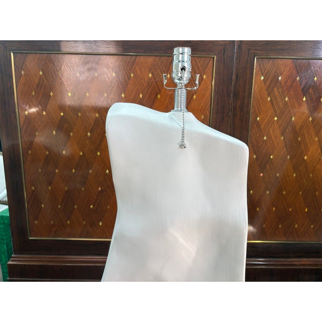 1950s Pair of French Modern Plaster Lamps For Sale - Image 10 of 12