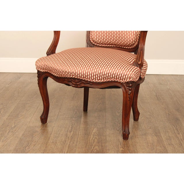 Antique French Louis XV Style Fauteuil Armchairs - A Pair For Sale - Image 10 of 12