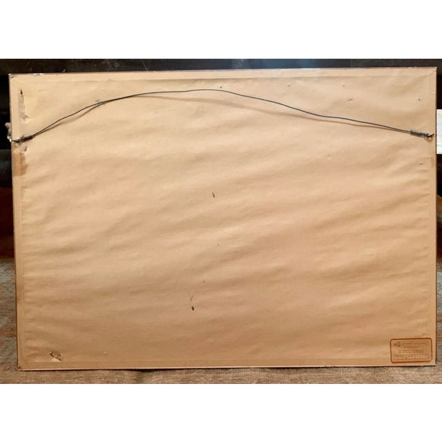 1980's Original Artist Signed Lithograph Print on Handmade Paper Titled 'Water Barn', Framed For Sale - Image 11 of 13