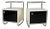 Functionalist Black and White Bedside Tables by Vichr a Spol, Former Czechoslovakia, 1940s, Set of 2 For Sale