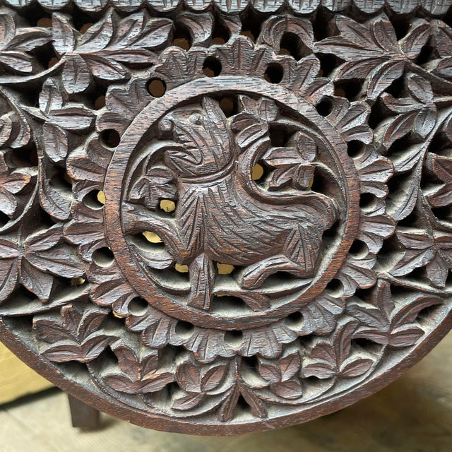Late 19th Century 19th Century Intricately Carved Anglo-Indian Side Chair For Sale - Image 5 of 11