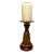 English Traditional Alabaster & Wood Small Table Lamp For Sale
