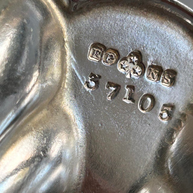 Silver Vintage English Silver Plate Shell Serving Tray by Barker Brothers For Sale - Image 8 of 9