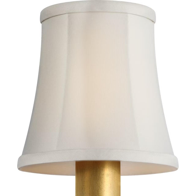 Traditional Visual Comfort Signature 4" Champagne Silk Bell Empire Shade For Sale - Image 3 of 3