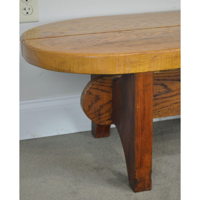 Studio Crafted Solid Oak Oval Coffee Table Chairish