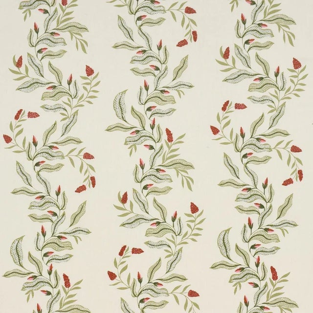 SAMPLE - Schumacher X Laura Gonzalez Vagary Vines Fabric In Watermelon For Sale