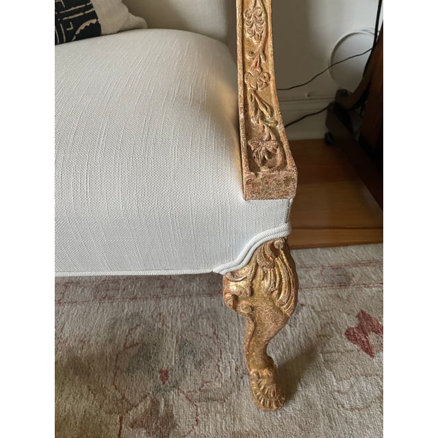 1960s Pair of Vintage Louis XV Carved Giltwood Fauteuils For Sale - Image 5 of 11