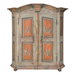 Painted 2-Door Wardrobe, 1804 For Sale