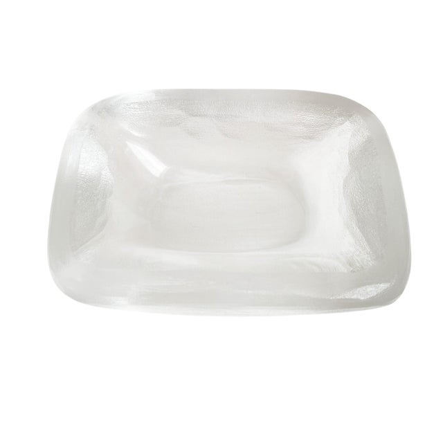 1960s Vicke Lindstrom Hand-Chiseled Art Glass Bowl For Sale - Image 5 of 7