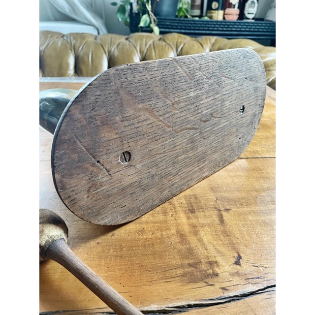 1890 Scottish Oak & Horn Dinner Gong Awarded as a Sheep Show Trophy For Sale In New York - Image 6 of 8