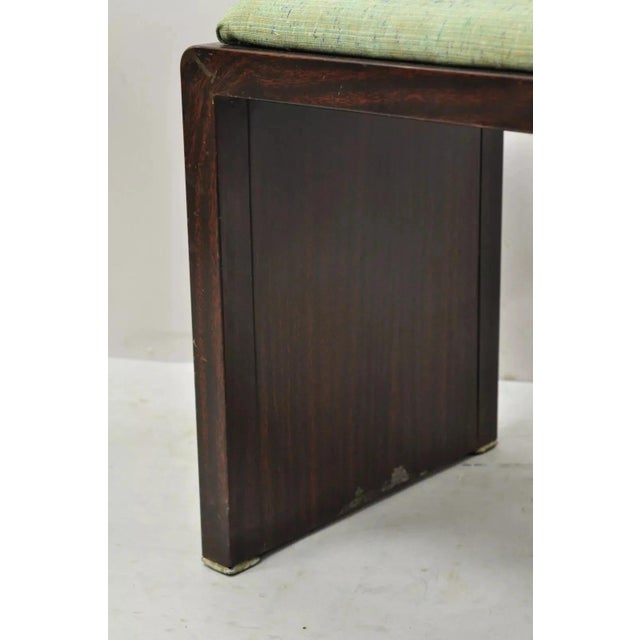 Early 20th Century Simmons Norman Bel Geddes Steel Metal Art Deco Brown Waterfall Vanity Bench For Sale - Image 11 of 12