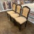 Italian 1990s Italian Carved Walnut Side Chair With a Cane Back and Fabric Seat - Set of 3 For Sale - Image 3 of 13