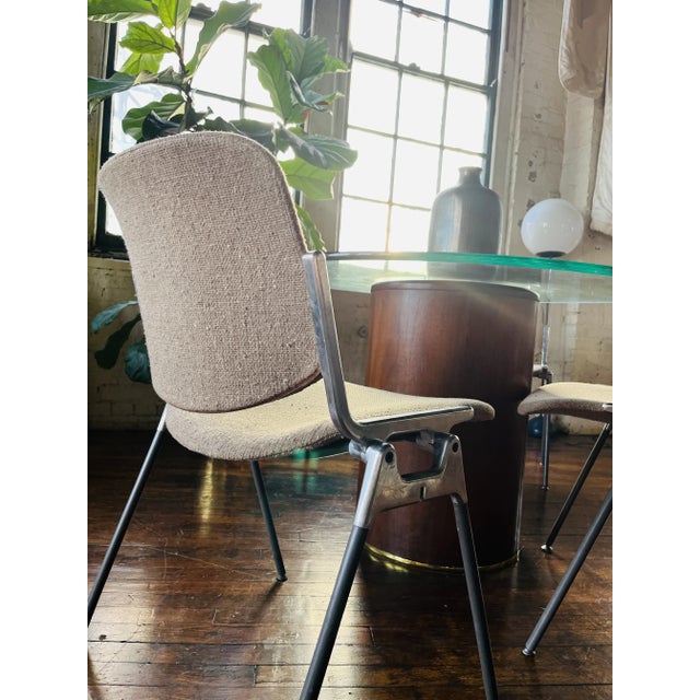 Motivated Seller: 1970s Mid Century Modern, Giancarlo Piretti for Castelli Taupe Dining Chairs - Set of 4 For Sale - Image 11 of 12
