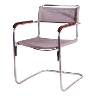 Bauhaus Czech Chrome Armchair by Marcel Breuer for Thonet, 1930s For Sale