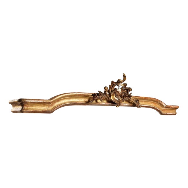Giltwood Pelmet with Rocaille Carving For Sale