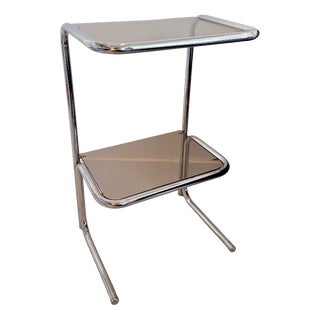 Habitat Side Table in Chrome and Smoked Glass by Terence Conran for Habitat, 1970 For Sale