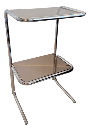Habitat Side Table in Chrome and Smoked Glass by Terence Conran for Habitat, 1970