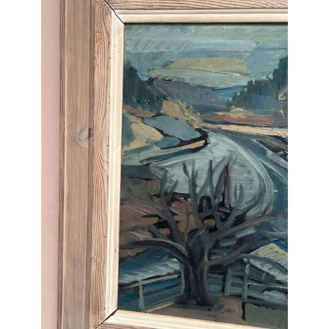 Stig Thiderman, Landscape, 1950s, Oil on Canvas, Framed For Sale - Image 8 of 16