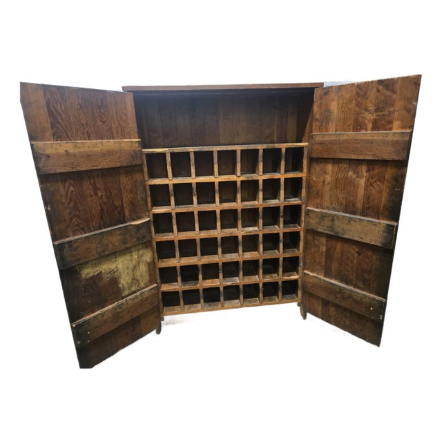 Antique Primitive Wood General Store Cubby Cabinet – Vintage Pigeonhole Organizer For Sale