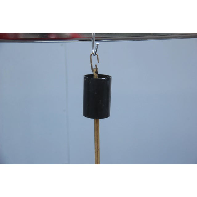 Mid-Century Italian Glass & Brass Pendants from Stilnovo, 1950s, Set of 2 For Sale - Image 10 of 11