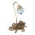 Antique Brass Desk Lamp With Frosted Glass For Sale