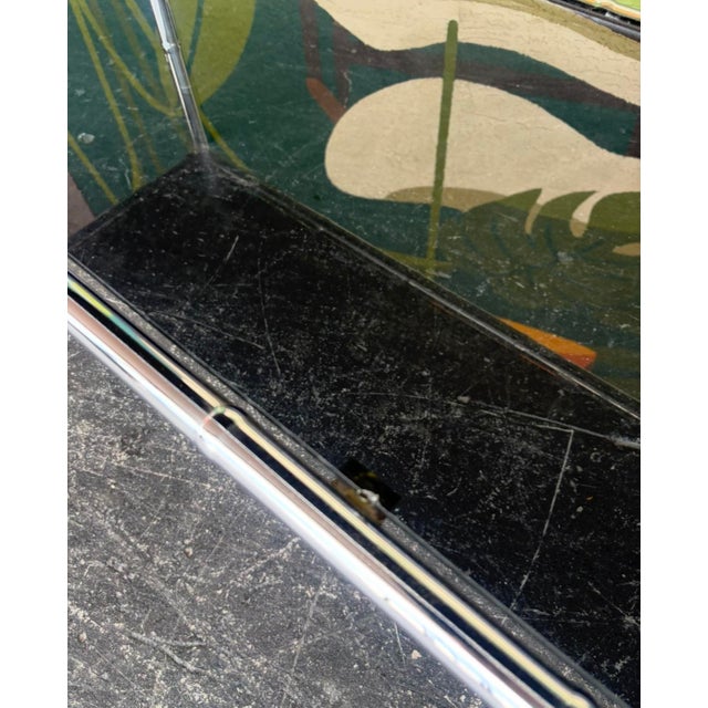 Postmod Chrome Faux Bamboo & Smoked Glass Console Table For Sale - Image 11 of 11