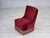 Danish Armchair in Red Furniture Velour and Beech Wood Legs, 1960s For Sale - Image 14 of 18