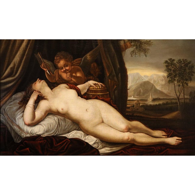 Alessandro varotari, known as padovanino (padua, 1588 - venice, 1649) workshop of sleeping venus with cupid oil on canvas...