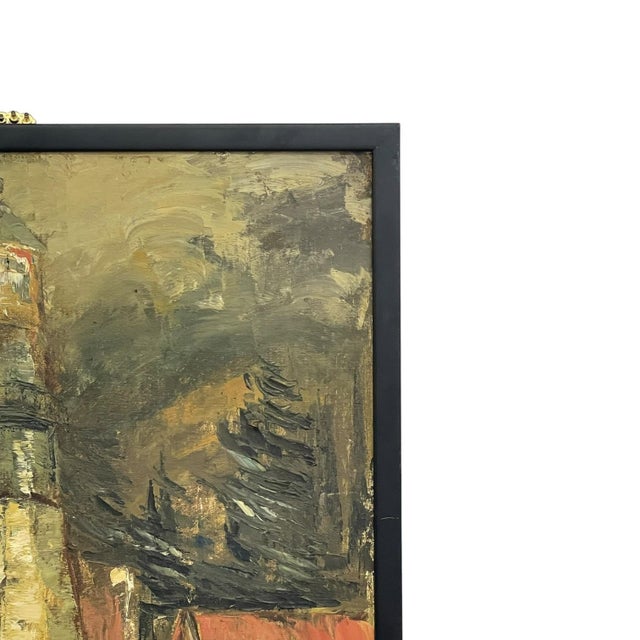 1970s Vintage Signed Lighthouse Landscape Painting by Betty, Coastal Scene, Framed Original. For Sale - Image 5 of 10