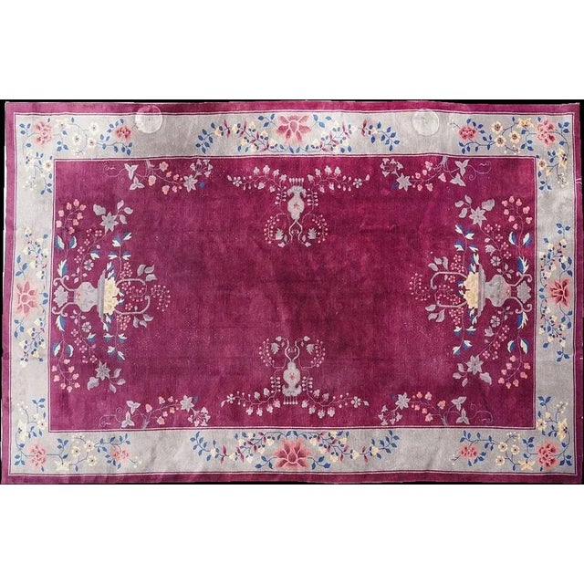 Art Deco Antique Art Deco Chinese Rug For Sale - Image 3 of 11