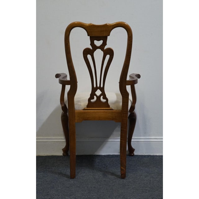 American Drew Solid Cherry Traditional Style Pierced Splat Back Dining Arm Chair For Sale In Kansas City - Image 6 of 12