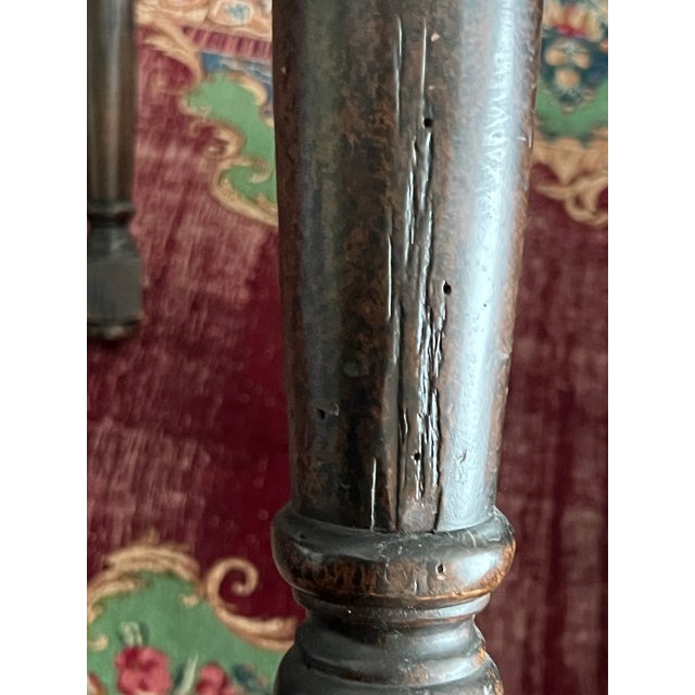 Brown Vintage Rustic Bench Made Bausman Console Table For Sale - Image 8 of 12